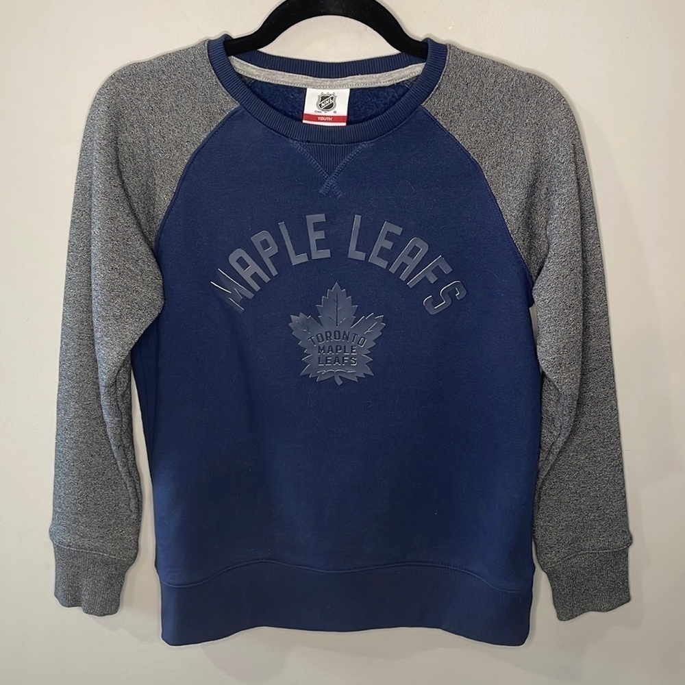 NHL Maple Leafs Sweatshirt Youth Boys Size M 10/12